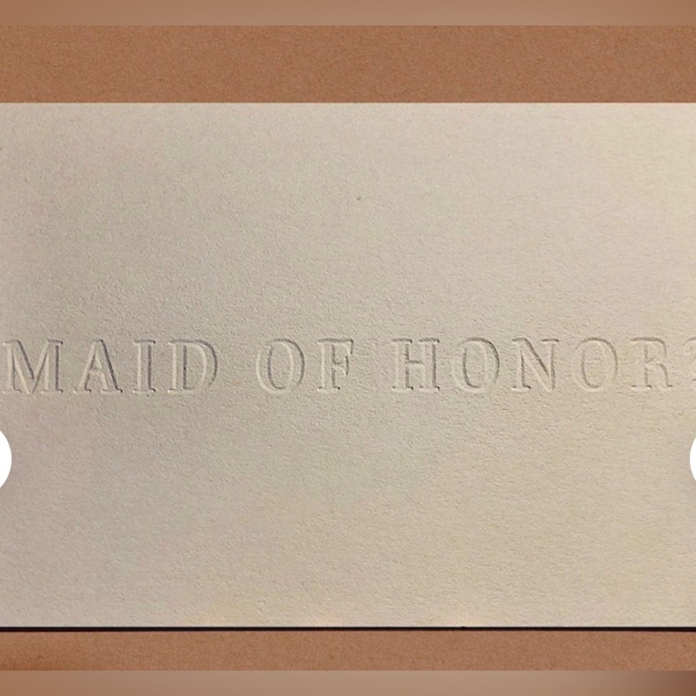Maid of Honor? Card